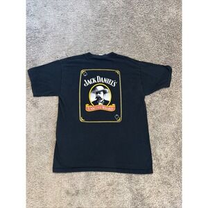 Vintage Y2K Jack Daniels Whiskey‎ No 7 Shirt Double Sided Mens Size Large L